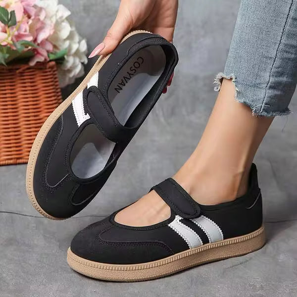 Women's Casual And Versatile Mary Jane Sneakers, 2026 New Style, Soft-Soled, Versatile, Low-Cut White Sneakers, Retro Casual Sports Shoes.